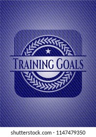 Training Goals emblem with jean texture