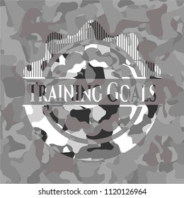 Training Goals grey camo emblem