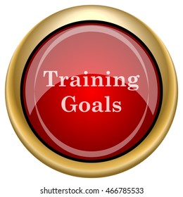 Training goals icon. Internet button on white background. EPS10 vector.