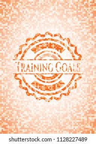 Training Goals orange mosaic emblem