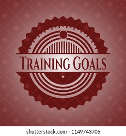 Training Goals realistic red emblem