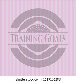 Training Goals retro pink emblem