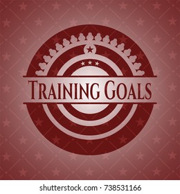 Training Goals retro red emblem
