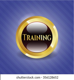 Training gold emblem or badge