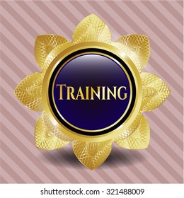 Training golden emblem
