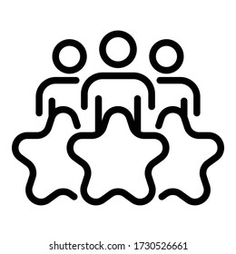 Training headhunter icon. Outline training headhunter vector icon for web design isolated on white background