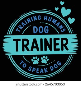 Training humans dog trainer graphic