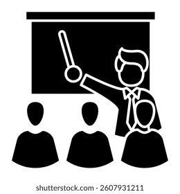 Training icon Black Filled style.