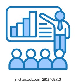 Training Icon Blue Dualtone Design Vector Illustration