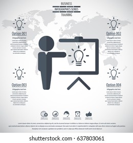 Training icon - business training infographics concept