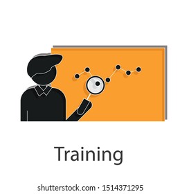 Training  icon concept on white background. Business training creative design. Flat vector illustrator use for your project.