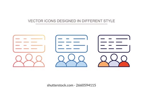 Design de ícone de treinamento com ilustração de estoque de fundo branco