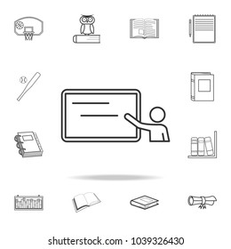 Training icon. Detailed set of education outline icons. Premium quality graphic design. One of the collection icons for websites, web design, mobile app on white background