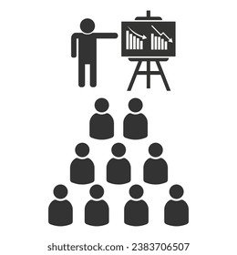 Icono de entrenamiento. Ilustración vectorial de símbolo de educación.