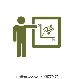 Training  icon. Flat design.