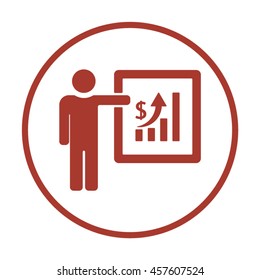 Training  icon. Flat design.