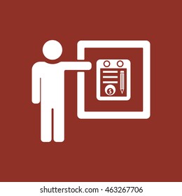 Training  icon. Flat design.