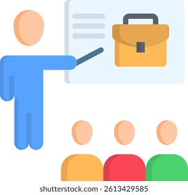 Training Icon Flat Vector Illustration