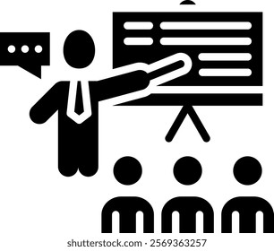 Training Icon Glyph Vector Illustration