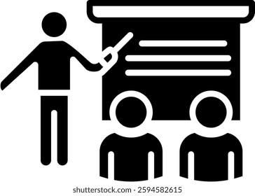 Training Icon Glyph Vector Illustration