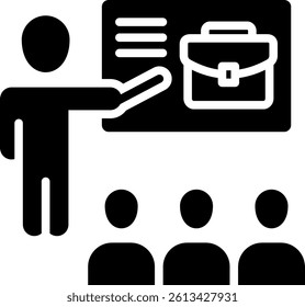 Training Icon Glyph Vector Illustration