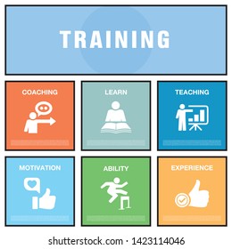 TRAINING ICON AND ILLUSTRATION CONCEPT