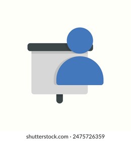 training icon, isolated flat color icon set