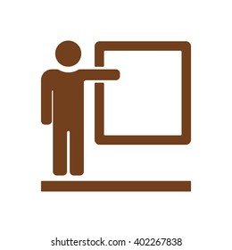 Training  icon,  isolated. Flat  design.