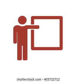Training  icon,  isolated. Flat  design.