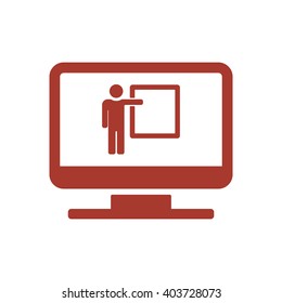 Training  icon,  isolated. Flat  design.