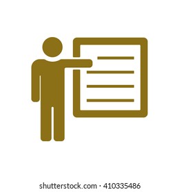 Training  icon,  isolated. Flat  design.