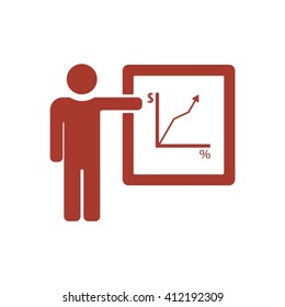 Training  icon,  isolated. Flat  design.