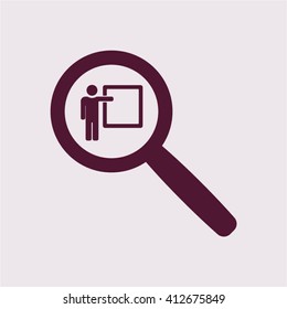 Training  icon,  isolated. Flat  design.
