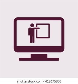 Training  icon,  isolated. Flat  design.