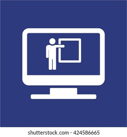 Training  icon,  isolated. Flat  design.