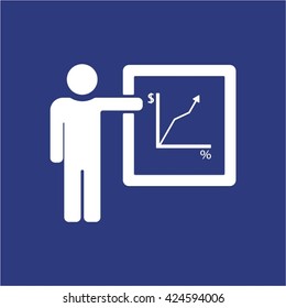 Training  icon,  isolated. Flat  design.