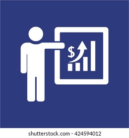 Training  icon,  isolated. Flat  design.