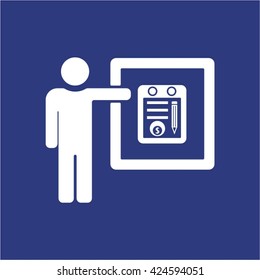 Training  icon,  isolated. Flat  design.