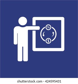 Training  icon,  isolated. Flat  design.