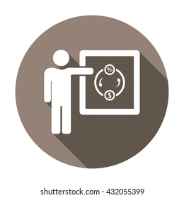 Training  icon,  isolated. Flat  design.