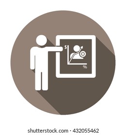 Training  icon,  isolated. Flat  design.