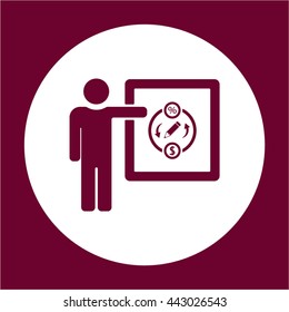Training  icon,  isolated. Flat  design.