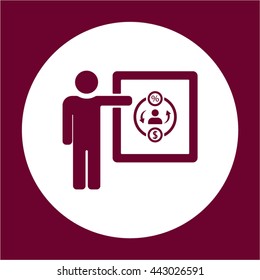Training  icon,  isolated. Flat  design.