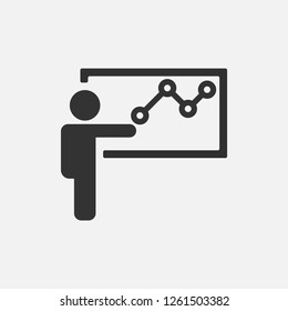 Training icon isolated on white background. Vector illustration. Eps 10.