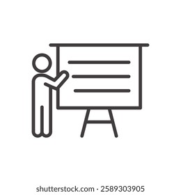 training icon isolated stroke in black color