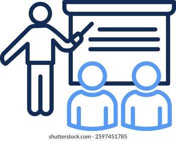 Training Icon Line Color Vector Illustration