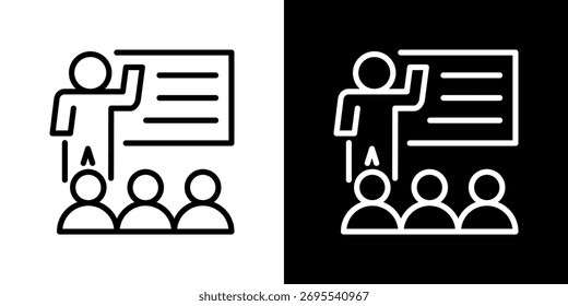 Ilustração de Vetor de Estilos de Linha de Ícone de Treinamento