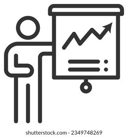 entrenamiento línea de icono elementos de diseño vectorial pictogramas logo de fogones e infografías 
