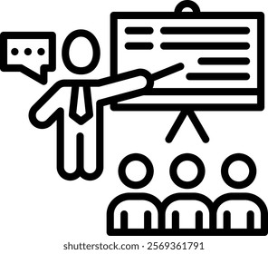 Training Icon Line Vector Illustration