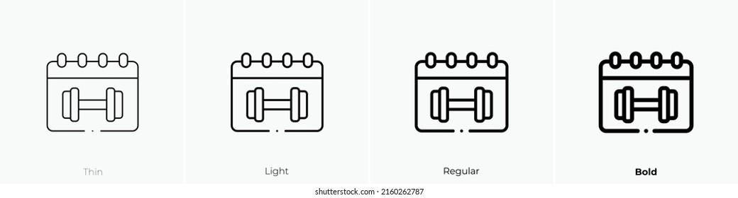 training icon. Linear style sign isolated on white background. Vector illustration.